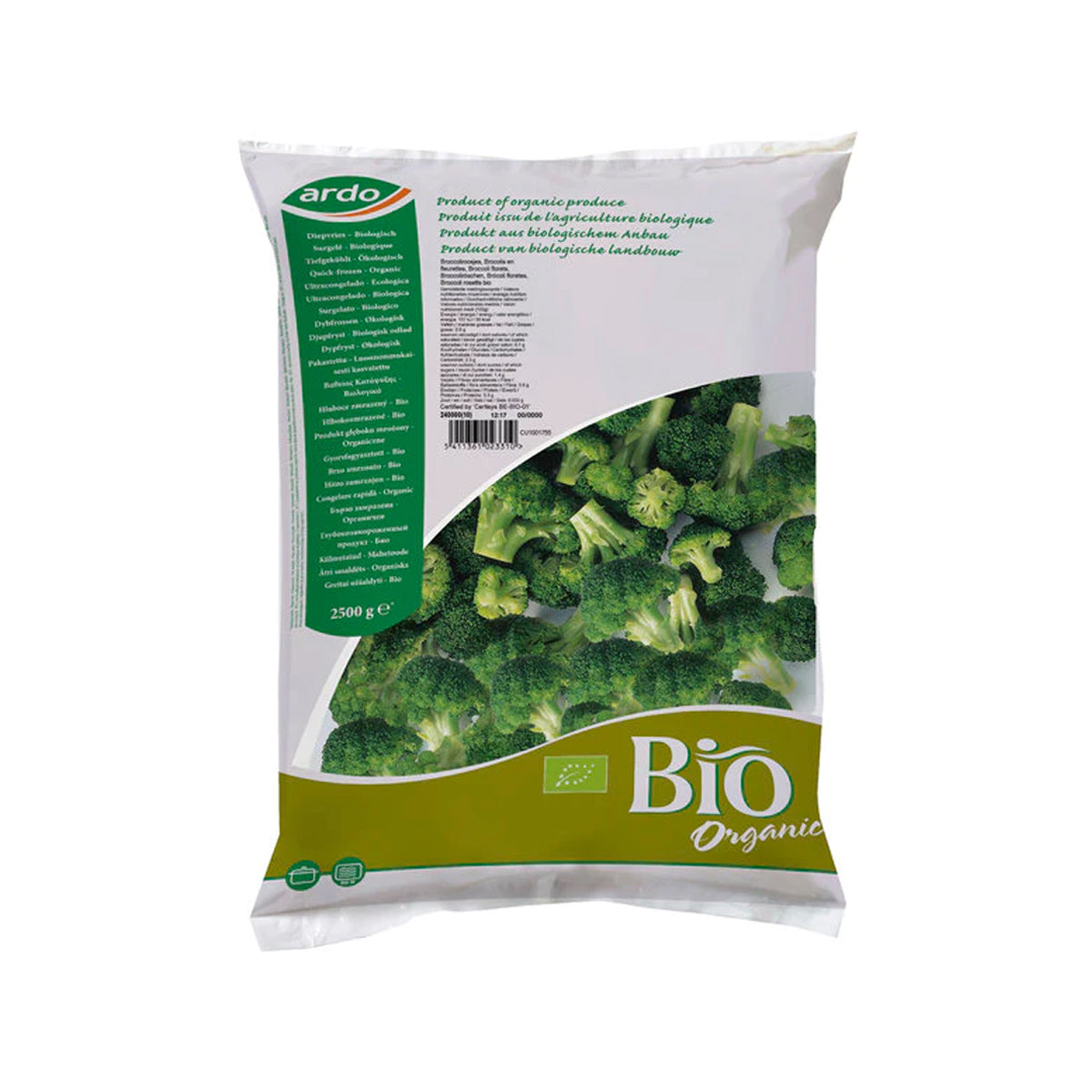 Ardo Organic Broccoli Florets 2.5kg