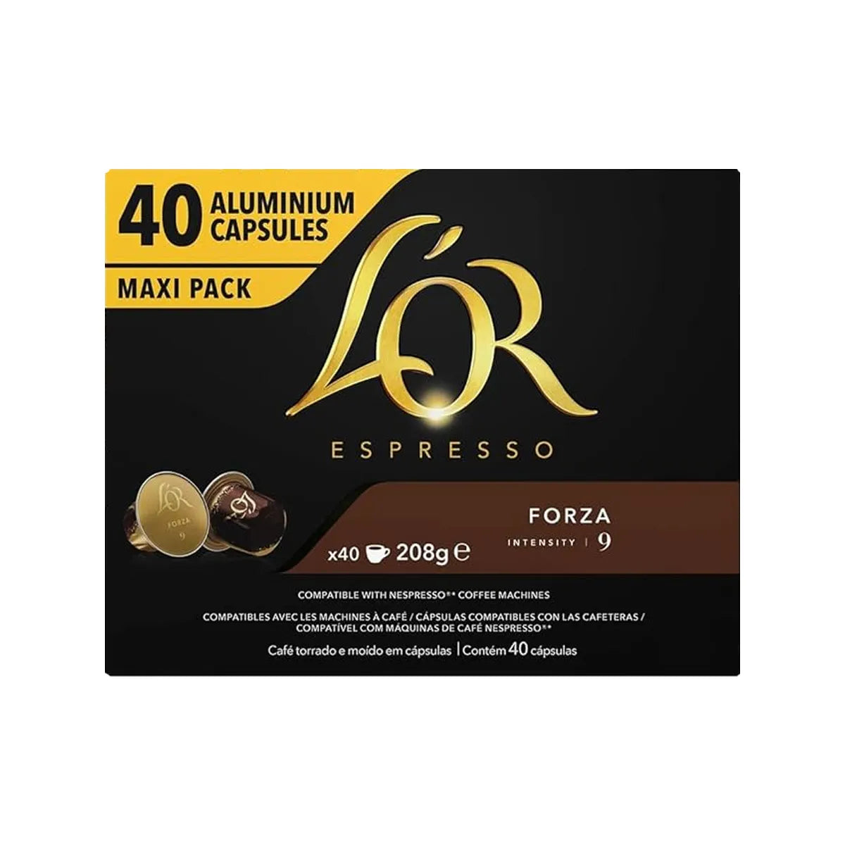 Espresso Forza Coffee Capsules (Pack of 40) 208g