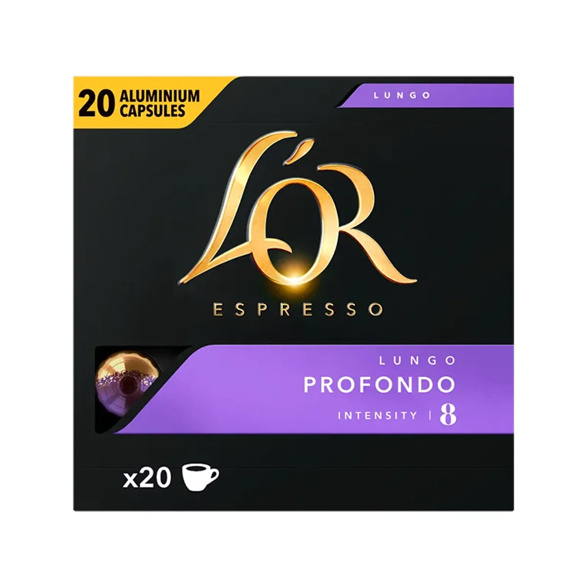 Espresso Lungo Profondo Coffee Capsules (Pack of 20) 104g