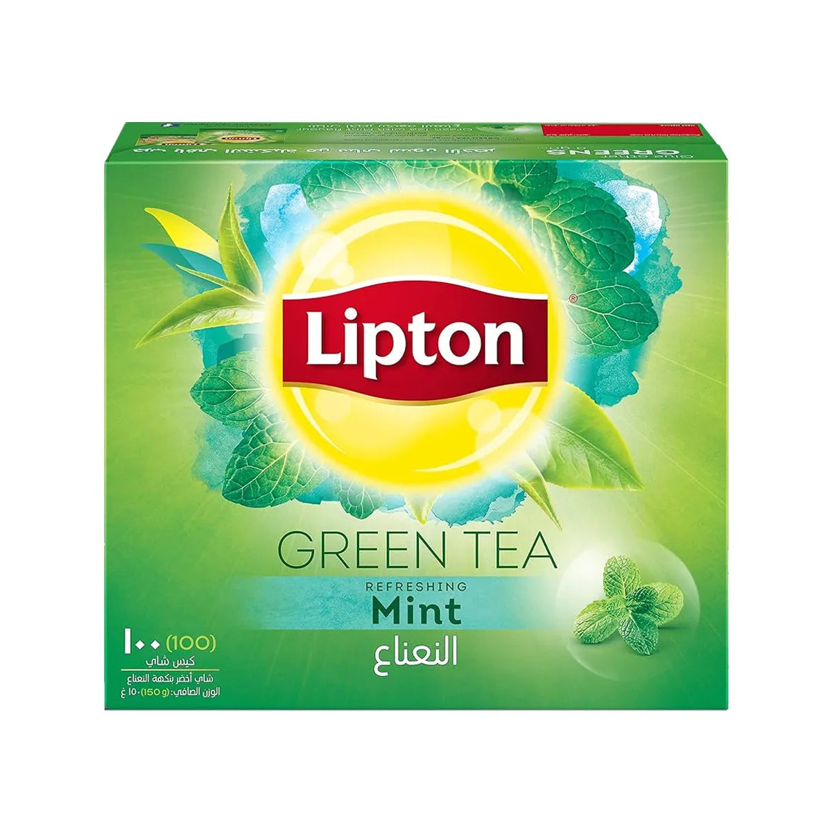 شاي أخضر بالنعناع (100 كيس) 130 غ