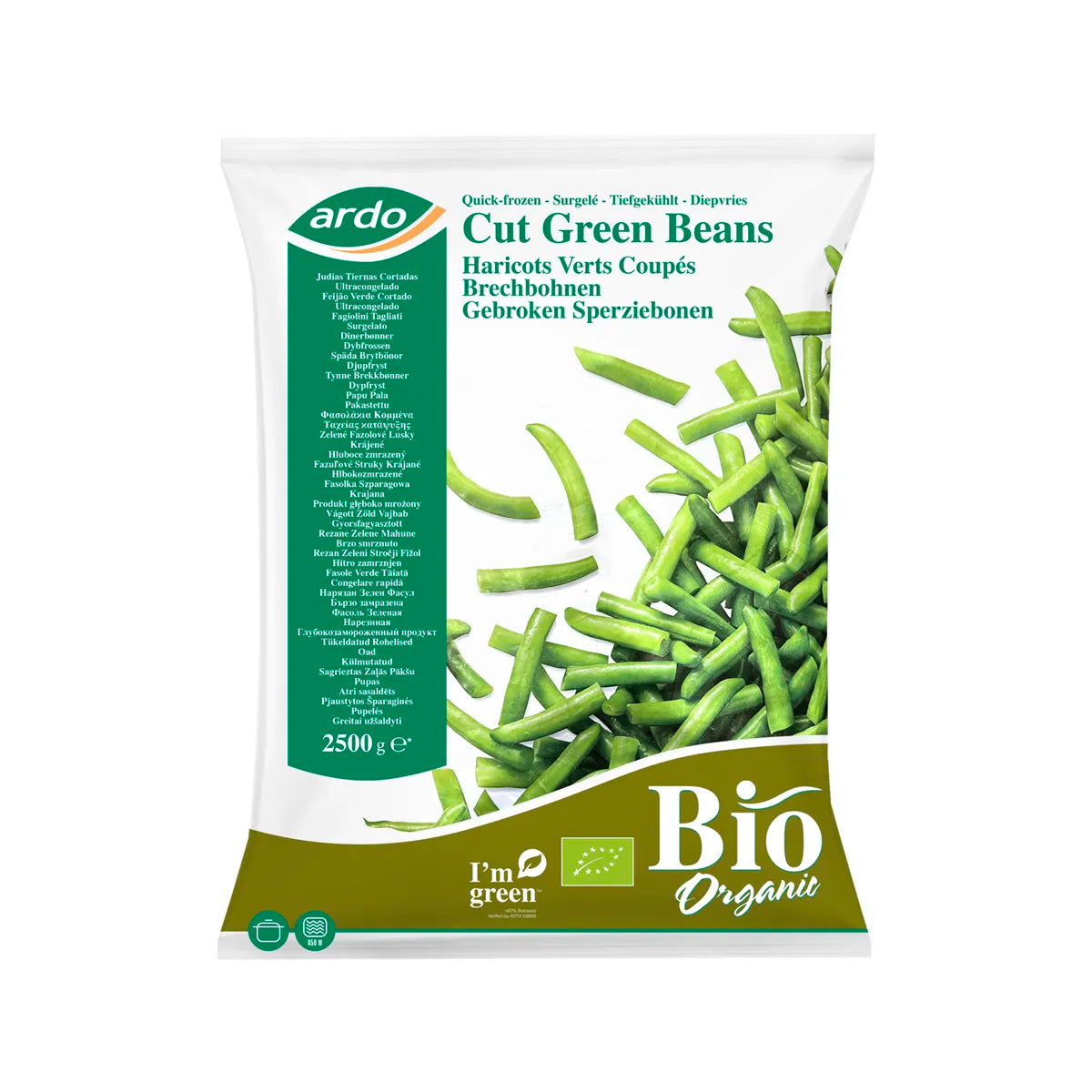 Organic Cut Green Beans 2.5kg