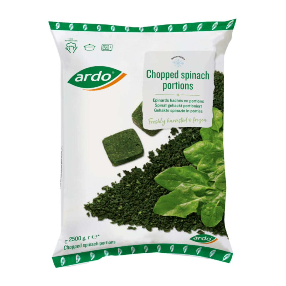 Chopped Spinach (Portions) 2.5kg
