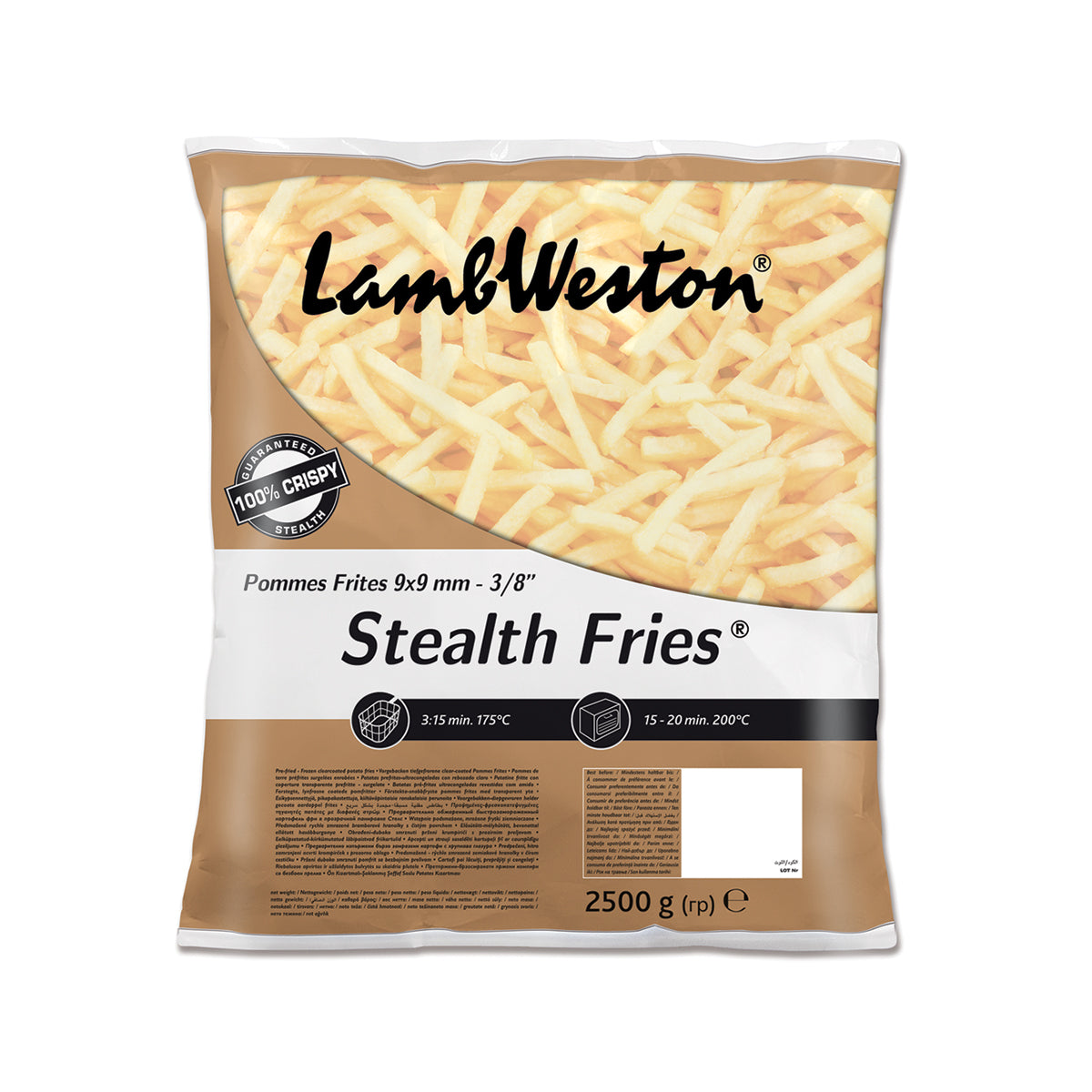 Stealth Fries Straight Cut 9x9mm 2.5kg