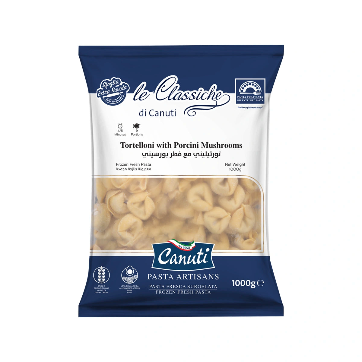 Canuti Tortelloni With Porcini Mushrooms Pasta 3X1Kg